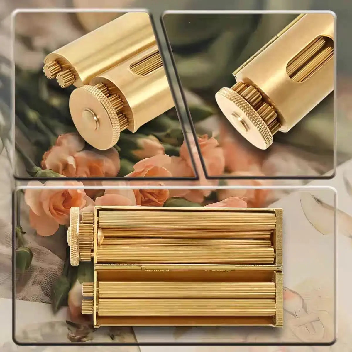 Antique-style brass manual cigarette rolling machine 70MM