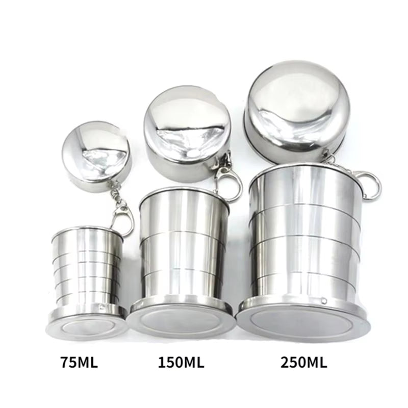 Stainless steel collapsible cup 75/150/250ml