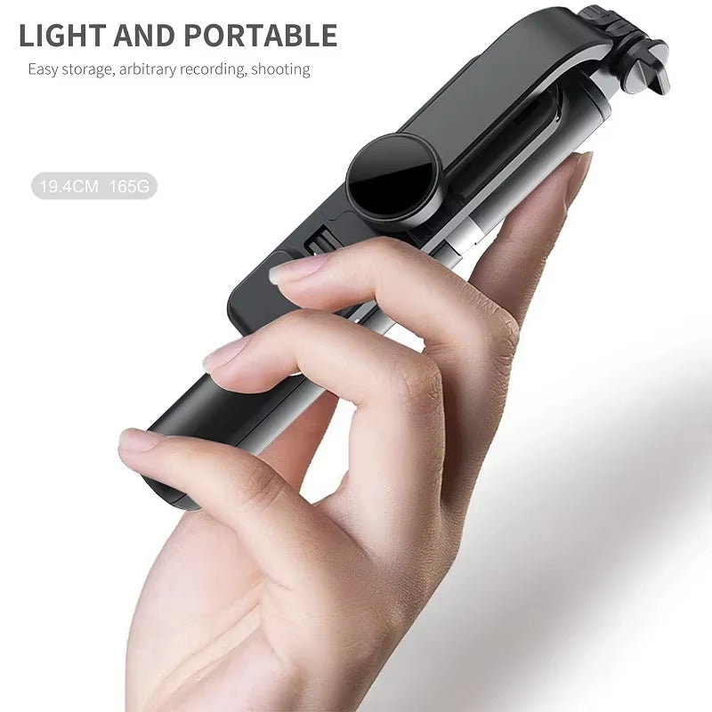 Phone Selfie Stick Tripod 1045mm with Wireless Bluetooth LED Fill Light and Remote Shutter