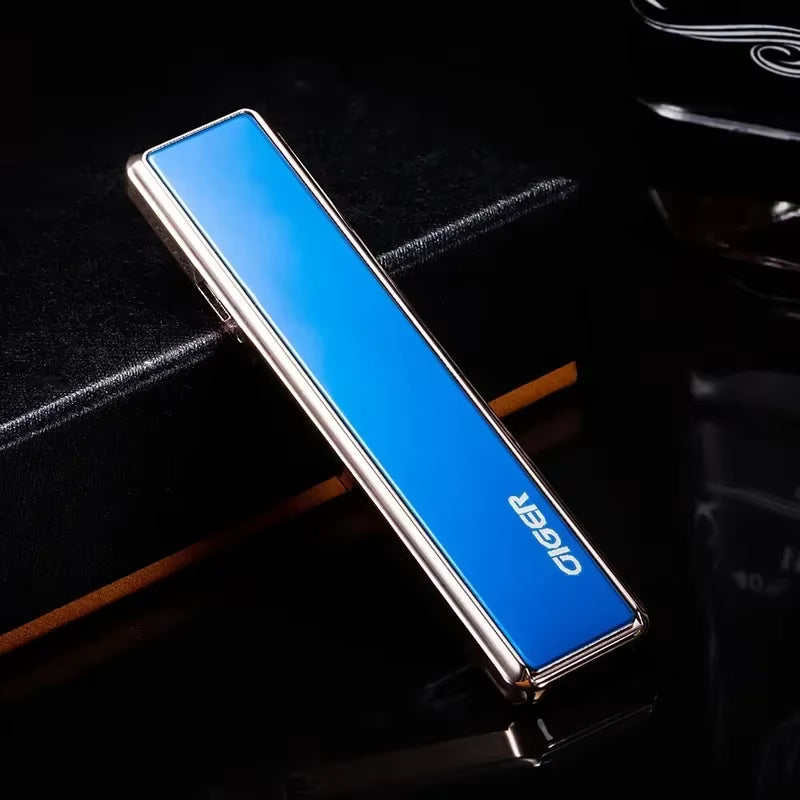 USB Rechargeable Windproof Lighter Keychain – Sleek Mirror Finish Zinc Alloy, Perfect Gift