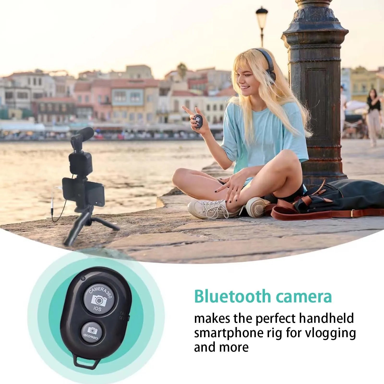 Vlogging Kit with Tripod & Mic for iPhone/Android