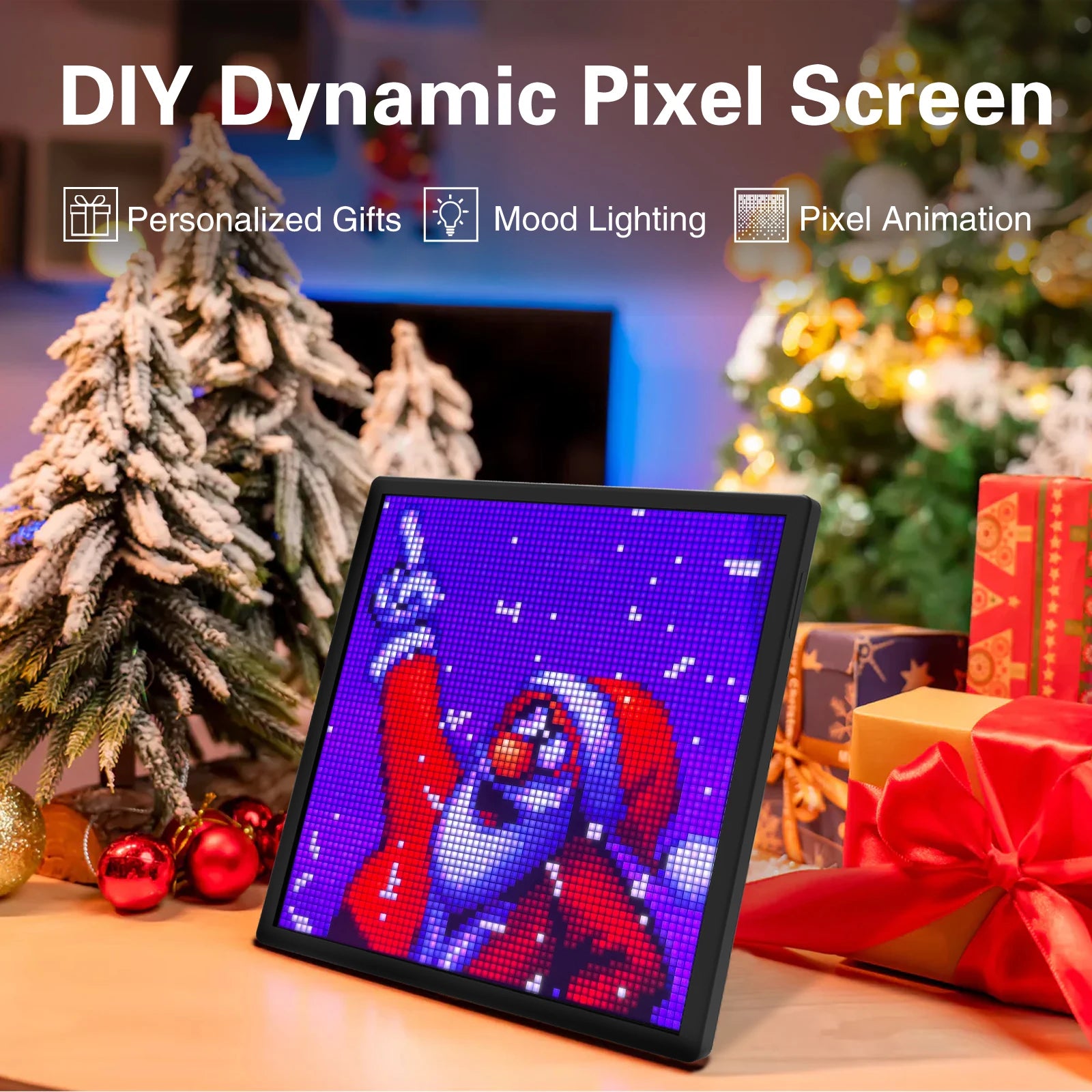 Programmable 64x64 RGB LED Pixel Display – Creative Pixel Art Screen with Bluetooth Control