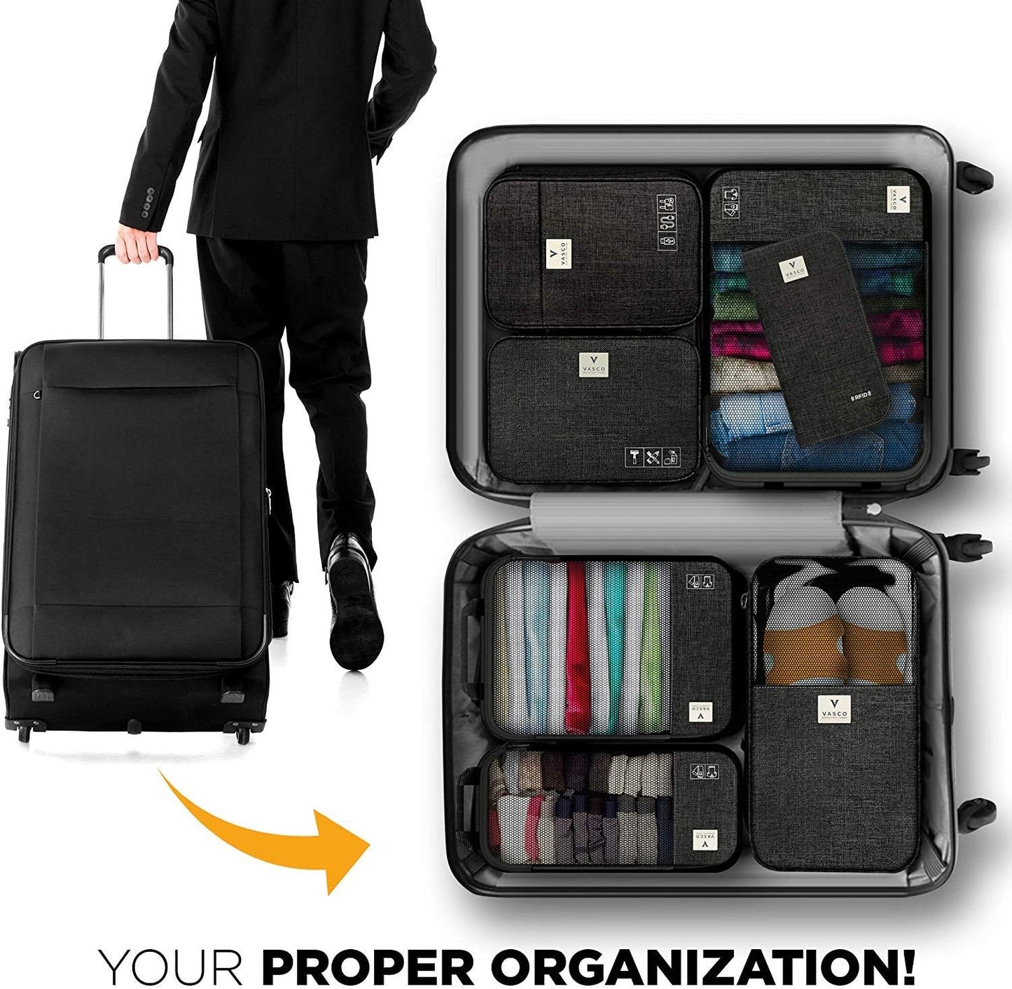 Compression Packing Cubes for Travel Organization