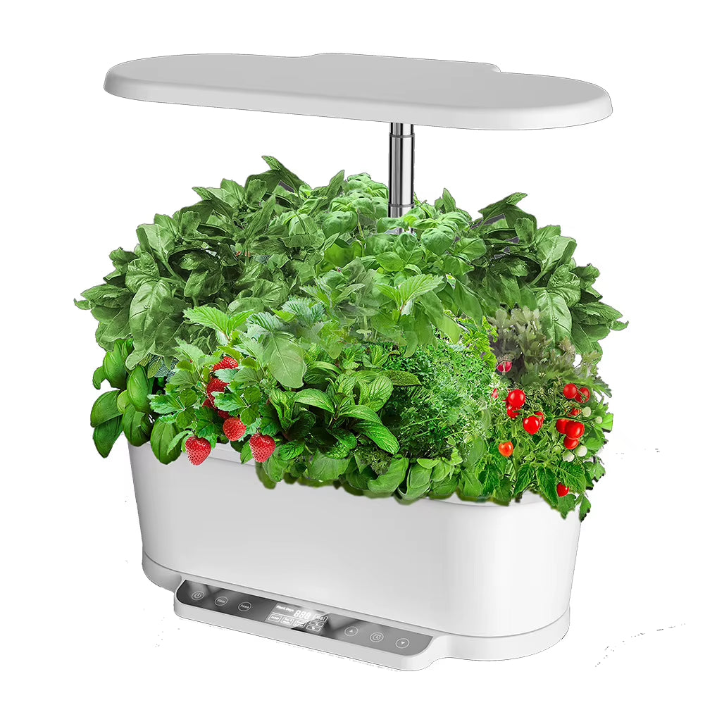 Smart Hydroponic Planter with LCD Display – TUYA App Control & LED Grow Light System