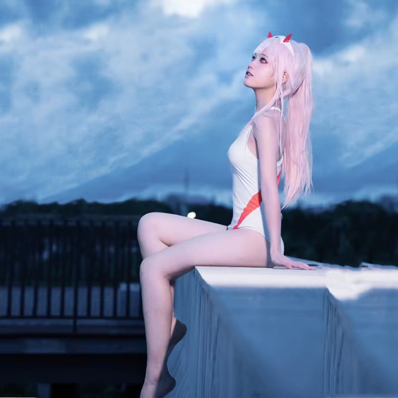 DARLING in the FRANXX Cosplay Zero Two Sexy Swimming Suit Bikini for Women ACGN Party Perform Coser Costumes Anime Peripherals